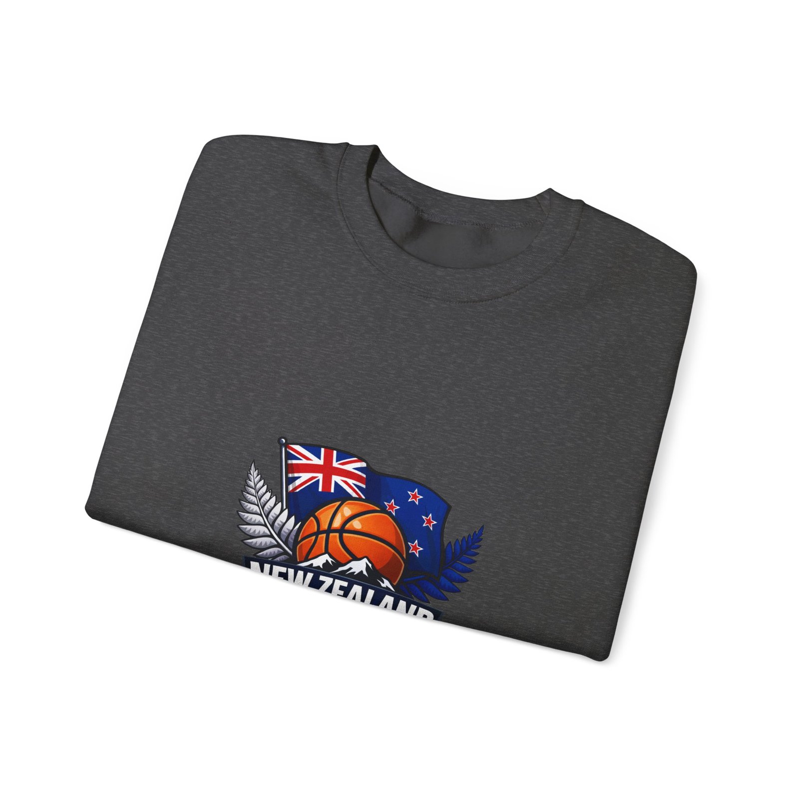New Zealand Basketball Crewneck Sweatshirt – Kiwi Basketball Flag Design - Image 35