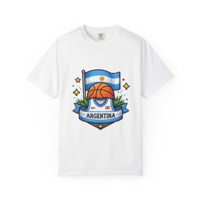 Argentina Basketball Crest T-Shirt — Flag & Hoop Fan Tee