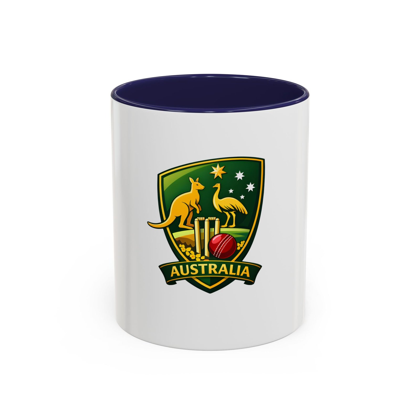 Australia Cricket Crest Accent Coffee Mug – 11/15oz - Image 5