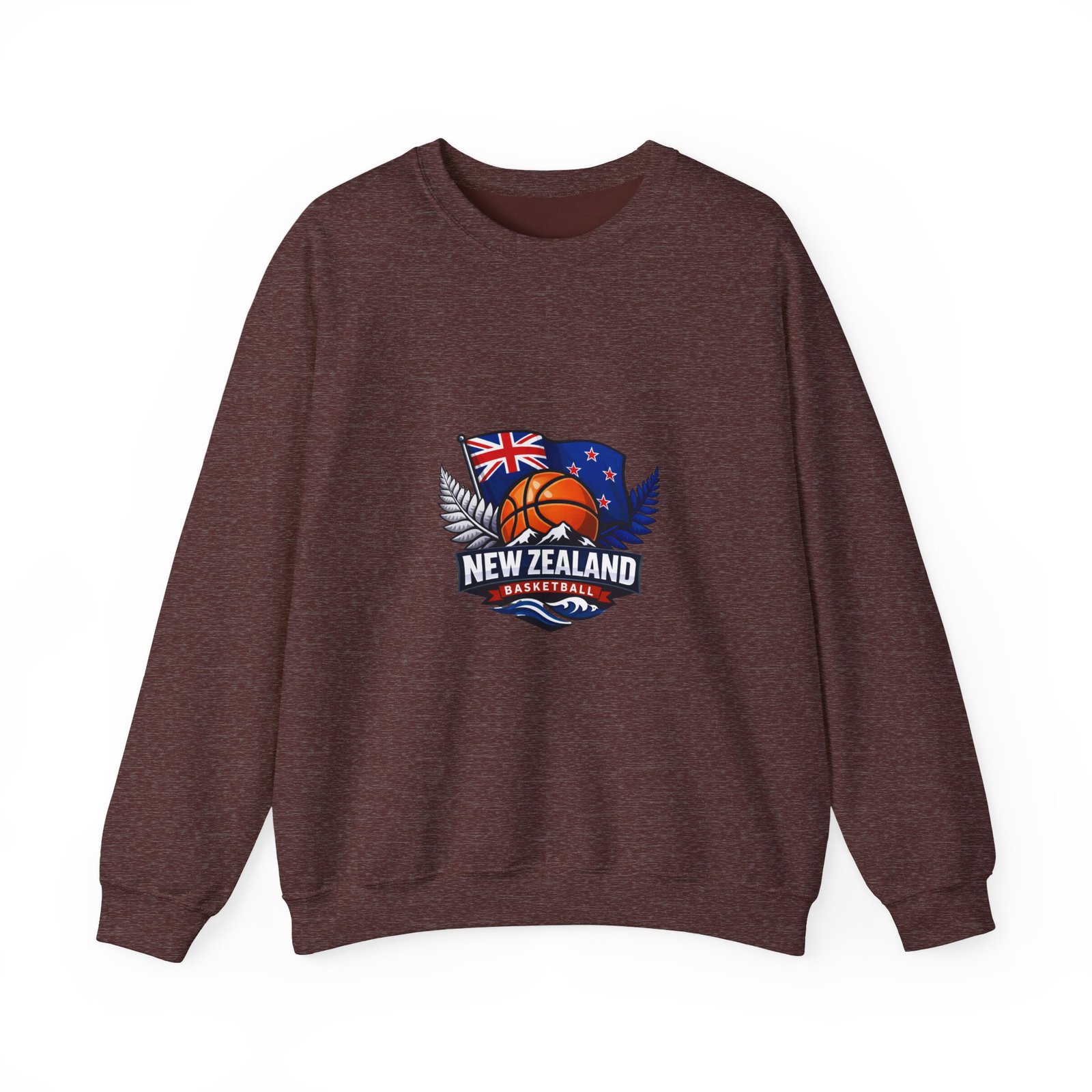 New Zealand Basketball Crewneck Sweatshirt – Kiwi Basketball Flag Design - Image 13