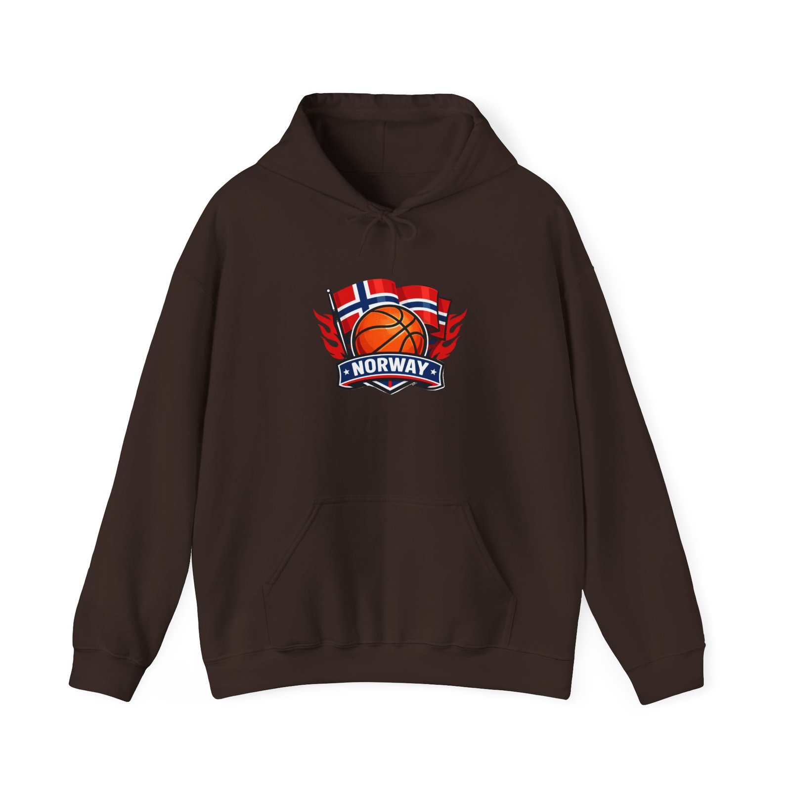 Norway Basketball Flag Hoodie – Scandinavian Basketball Fan Pullover - Image 22
