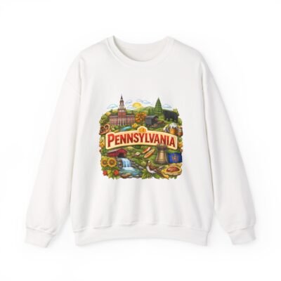 Pennsylvania Scenic Crewneck Sweatshirt — Vintage State Travel Graphic