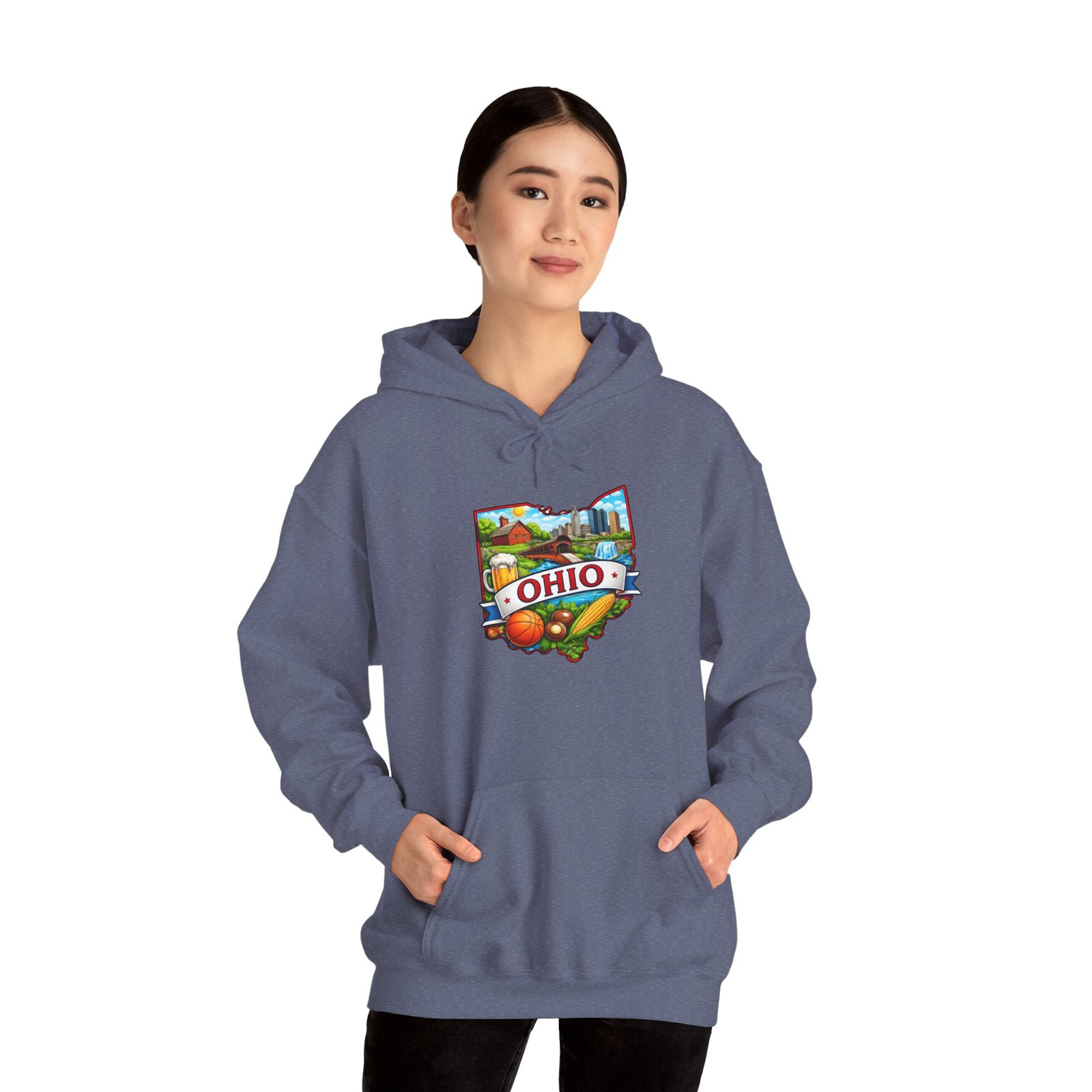 Ohio State Map Hoodie — Colorful Ohio Landmarks & Icons Sweatshirt - Image 50