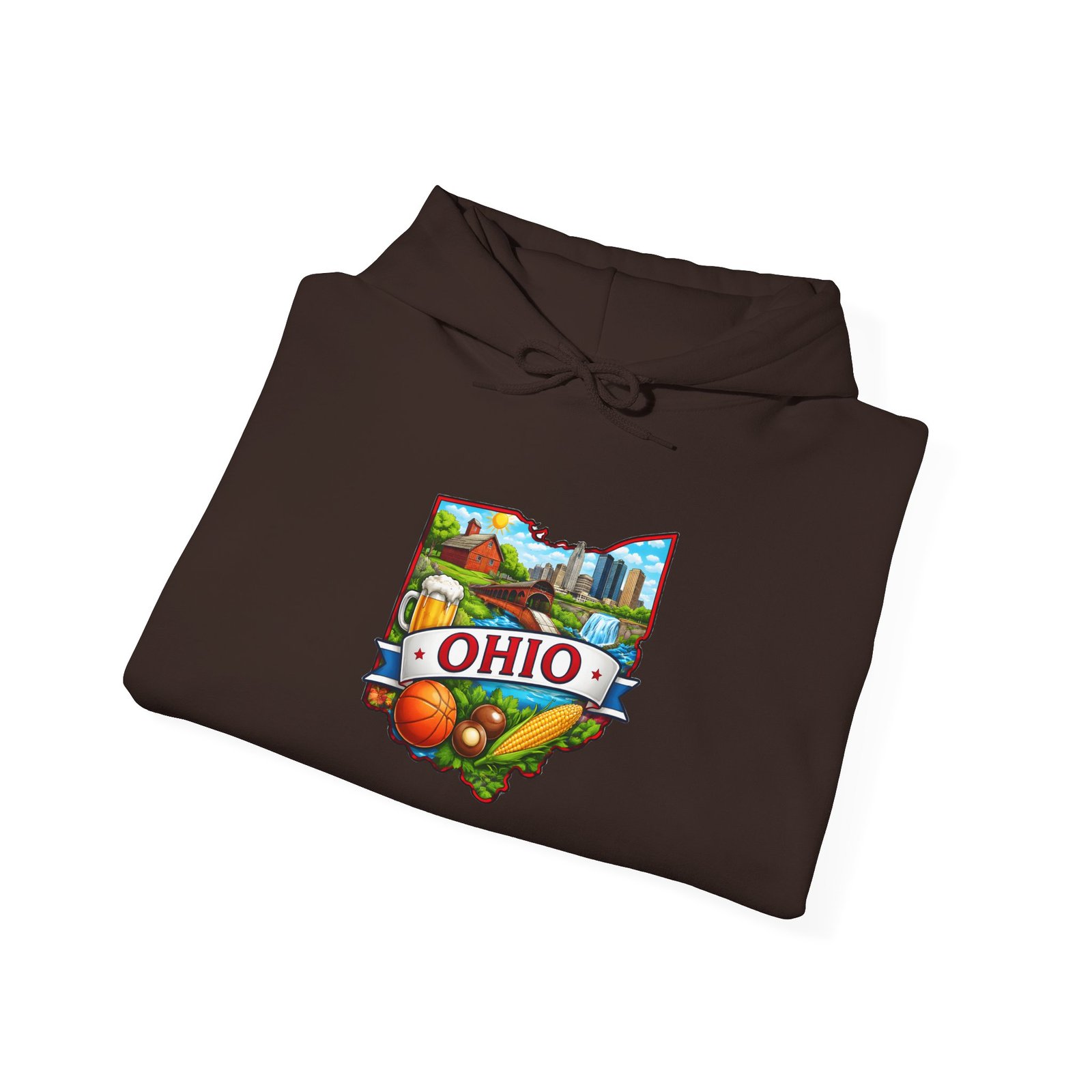 Ohio State Map Hoodie — Colorful Ohio Landmarks & Icons Sweatshirt - Image 29