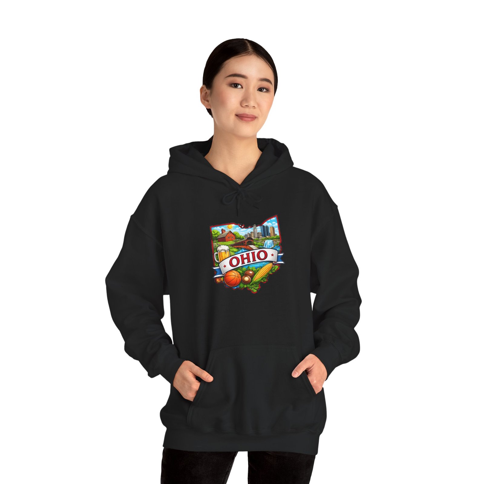 Ohio State Map Hoodie — Colorful Ohio Landmarks & Icons Sweatshirt - Image 20