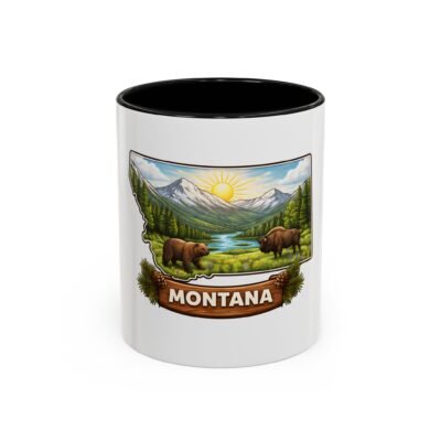 Montana Sunrise Coffee Mug — Scenic Bear & Mountain State Travel Mug