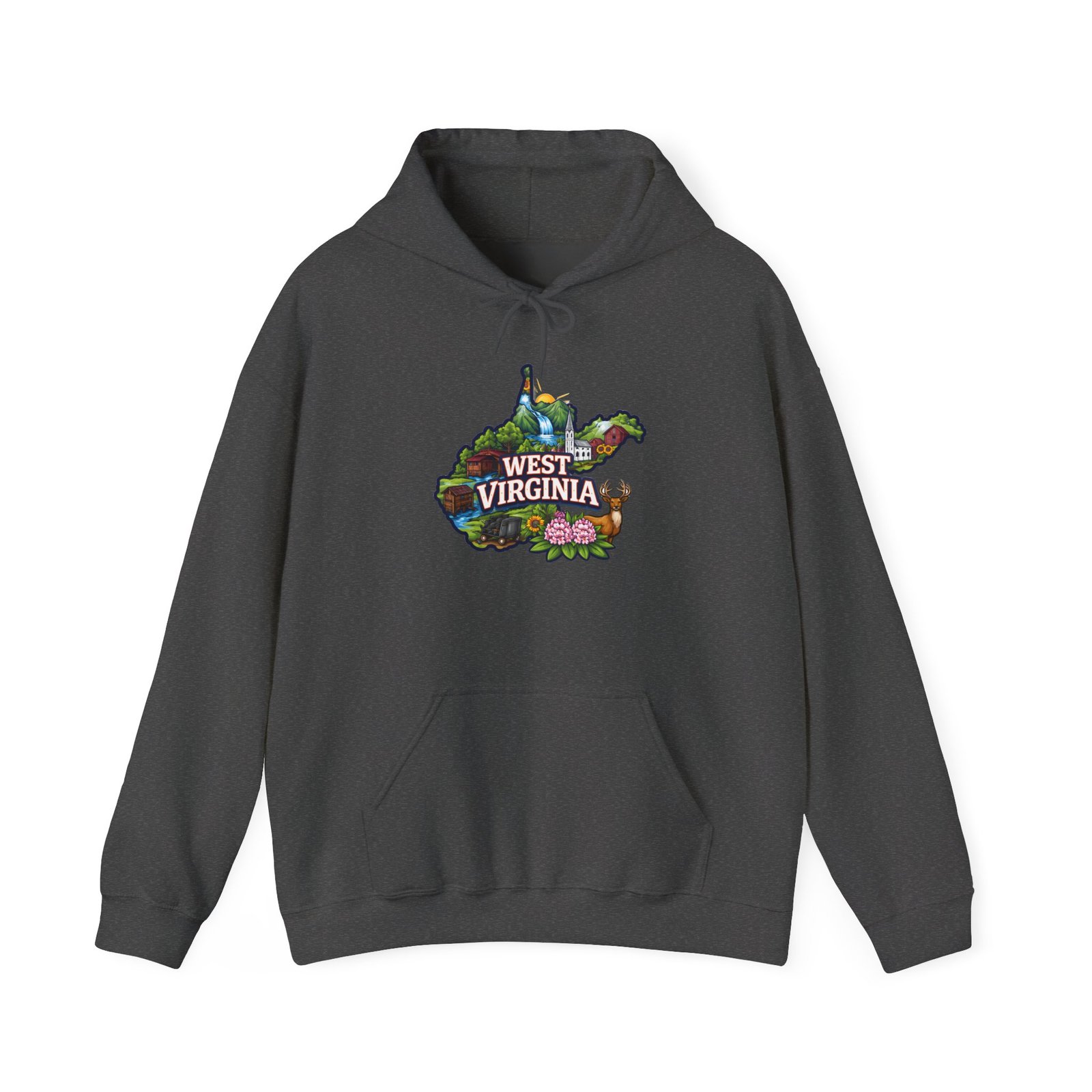 West Virginia Map Floral Hoodie — State Pride Appalachian Nature Sweatshirt - Image 29