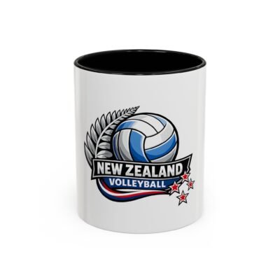 New Zealand Volleyball Accent Coffee Mug — NZ Volleyball Team Gift