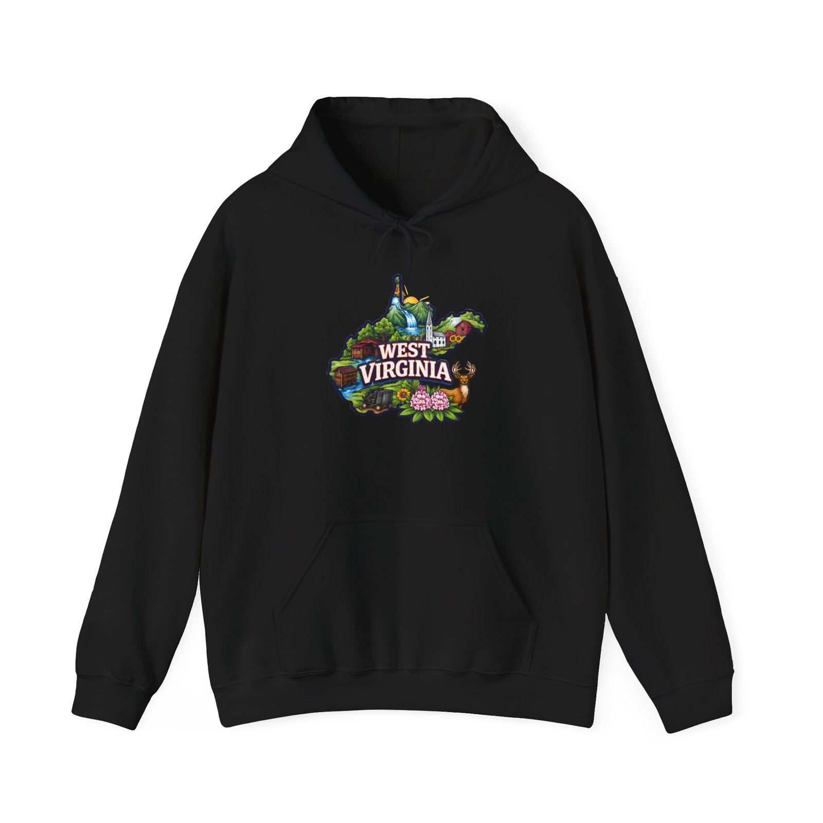 West Virginia Map Floral Hoodie — State Pride Appalachian Nature Sweatshirt - Image 13