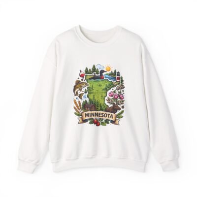 Minnesota Scenic Crewneck Sweatshirt — State Nature Landscape Graphic