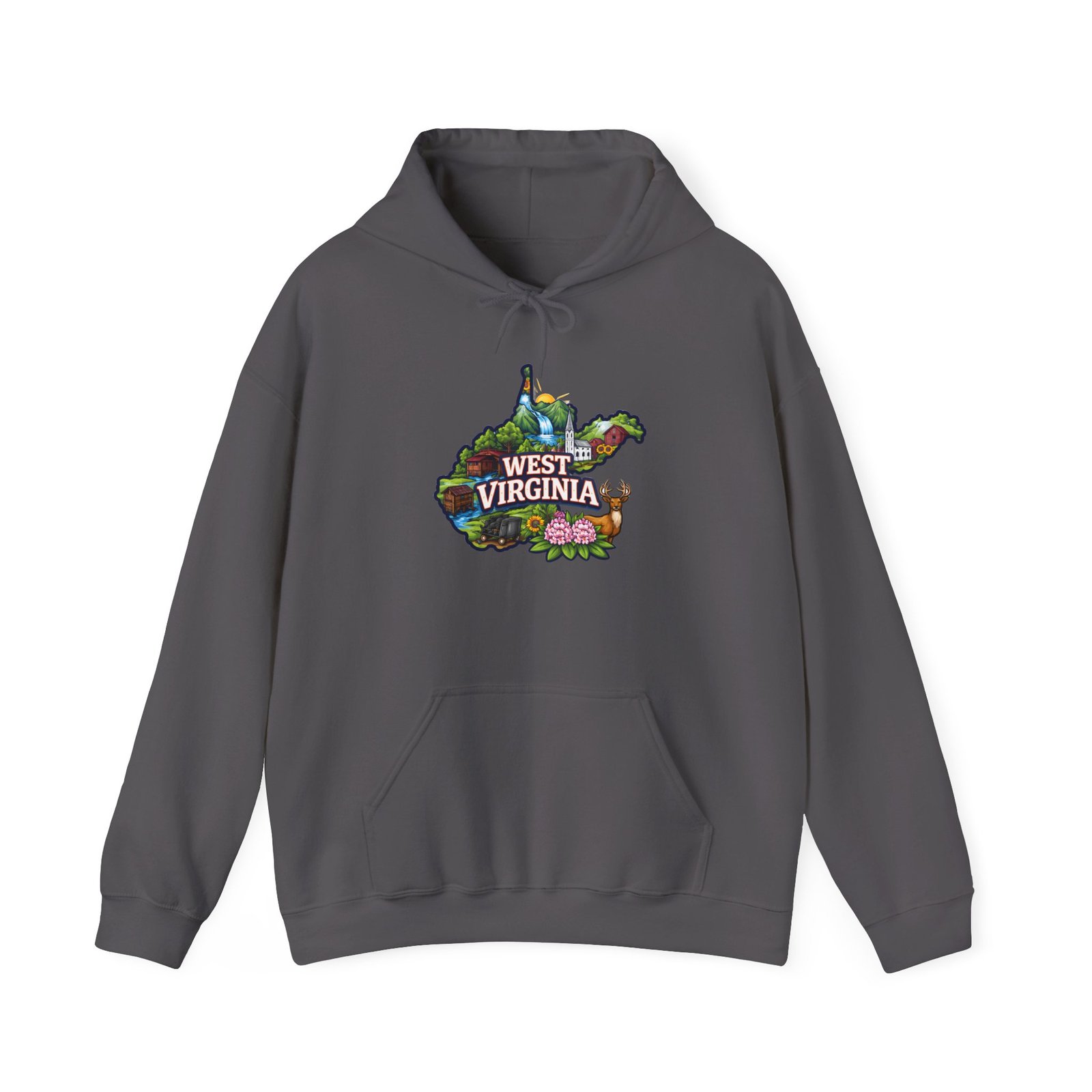 West Virginia Map Floral Hoodie — State Pride Appalachian Nature Sweatshirt - Image 33