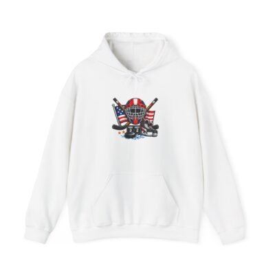 Hockey USA Flag Helmet Hoodie — American Ice Hockey Sweatshirt