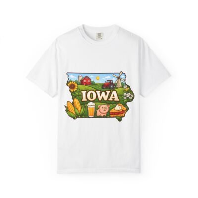 Iowa State Map T-Shirt — Corn, Farms & Small Town Pride Tee