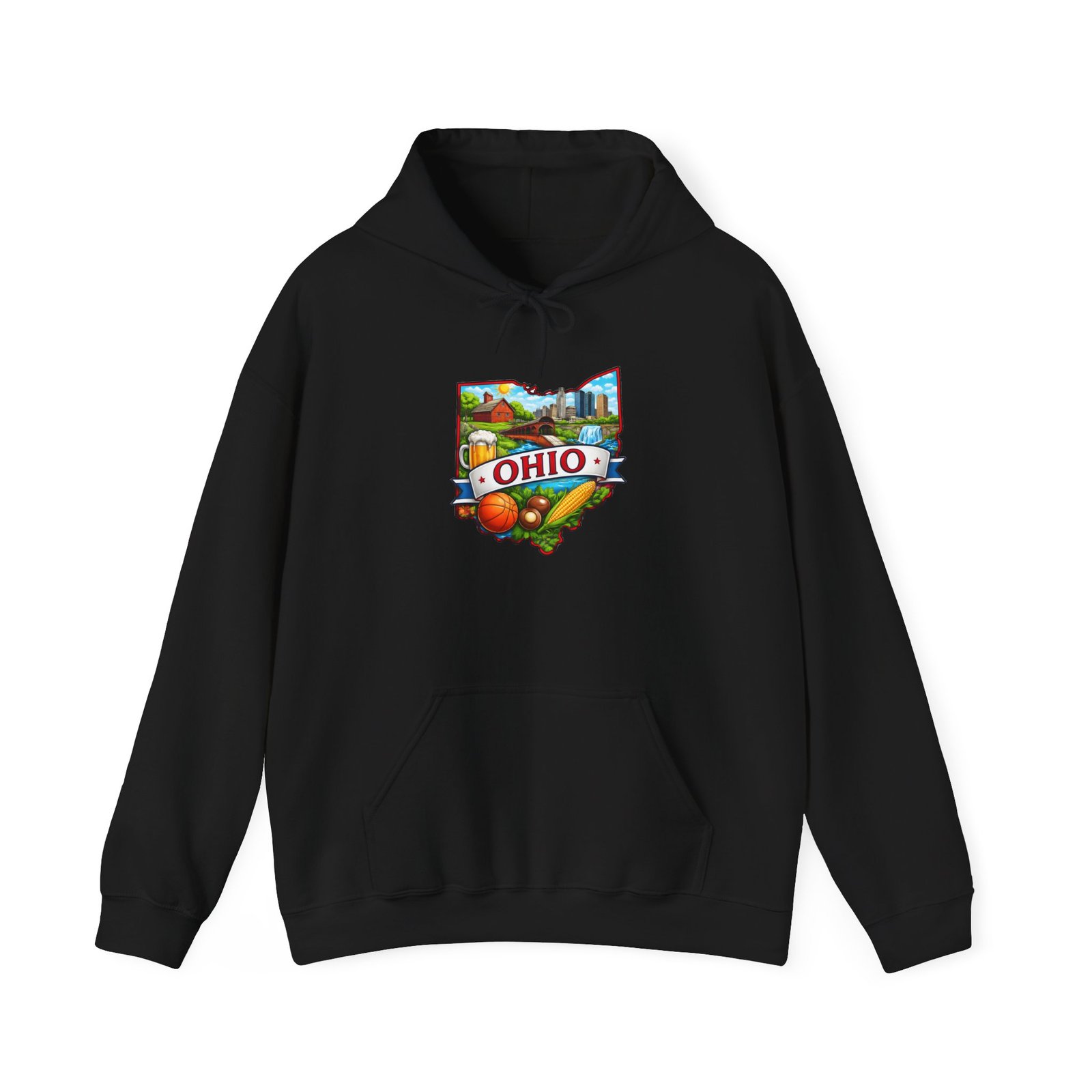 Ohio State Map Hoodie — Colorful Ohio Landmarks & Icons Sweatshirt - Image 16