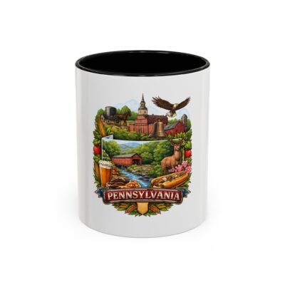 Pennsylvania Scenic Coffee Mug — State Crest Travel Souvenir (11oz/15oz)