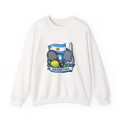 Argentina Tennis Crewneck Sweatshirt – Flag & Rackets Graphic