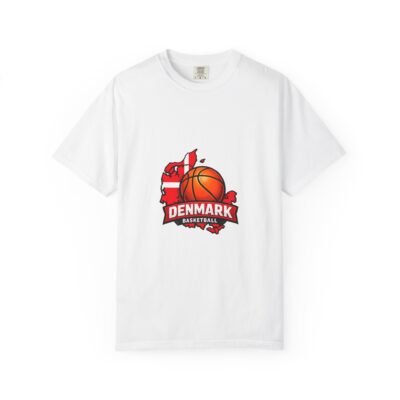Denmark Basketball T-Shirt — Danish Flag & Hoop Sports Tee