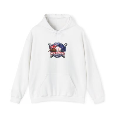 New Zealand Baseball Logo Hoodie – Kiwi Flag & Mountains Baseball Sweatshirt