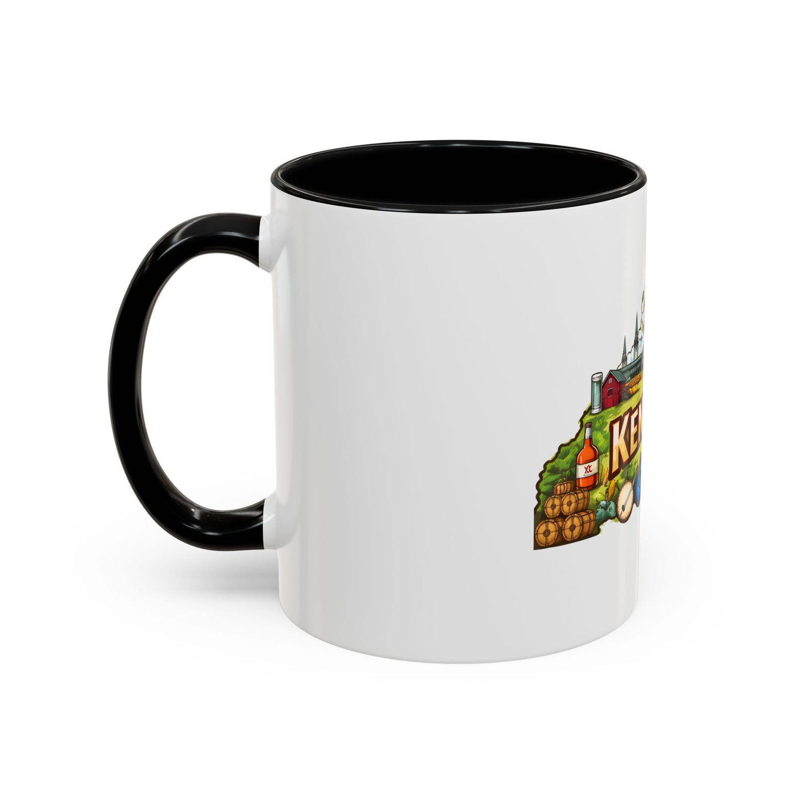 Kentucky State Map Accent Coffee Mug — Scenic Landmark Travel Souvenir (11/15oz) - Image 3