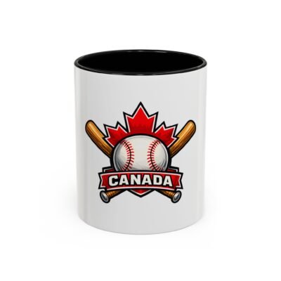 Canada Baseball Mug — Maple Leaf Baseball Bat Logo Coffee Cup