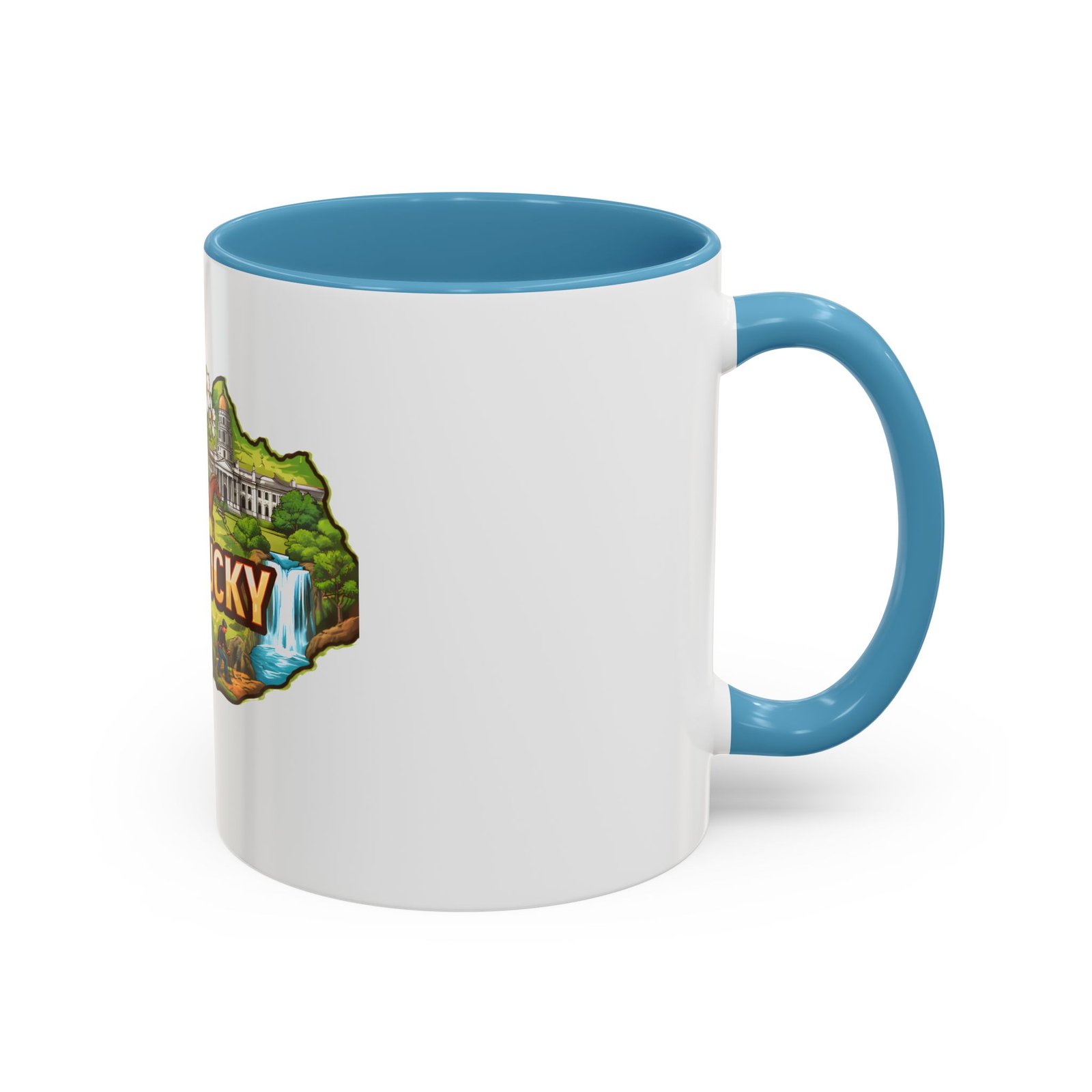 Kentucky State Map Accent Coffee Mug — Scenic Landmark Travel Souvenir (11/15oz) - Image 34