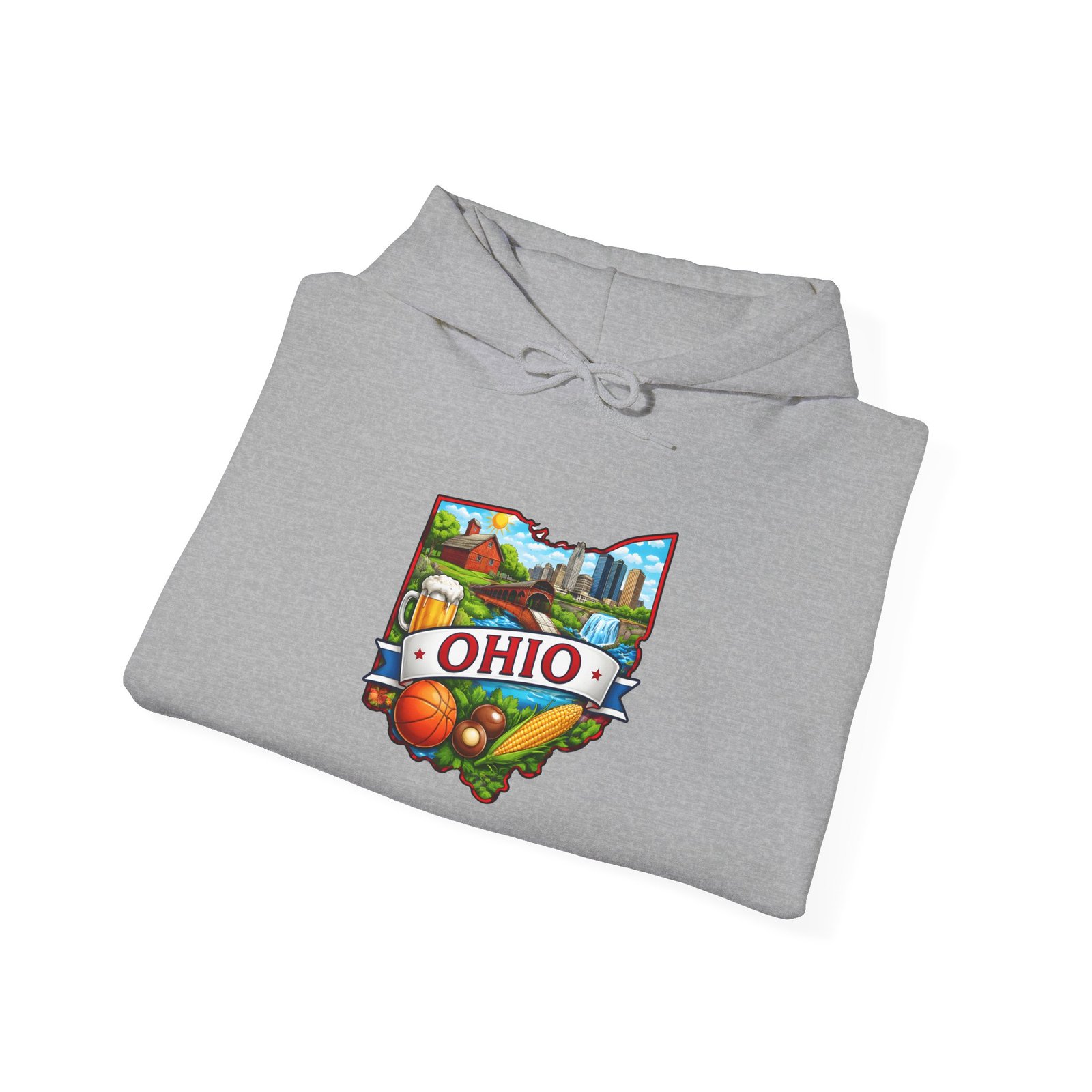 Ohio State Map Hoodie — Colorful Ohio Landmarks & Icons Sweatshirt - Image 24