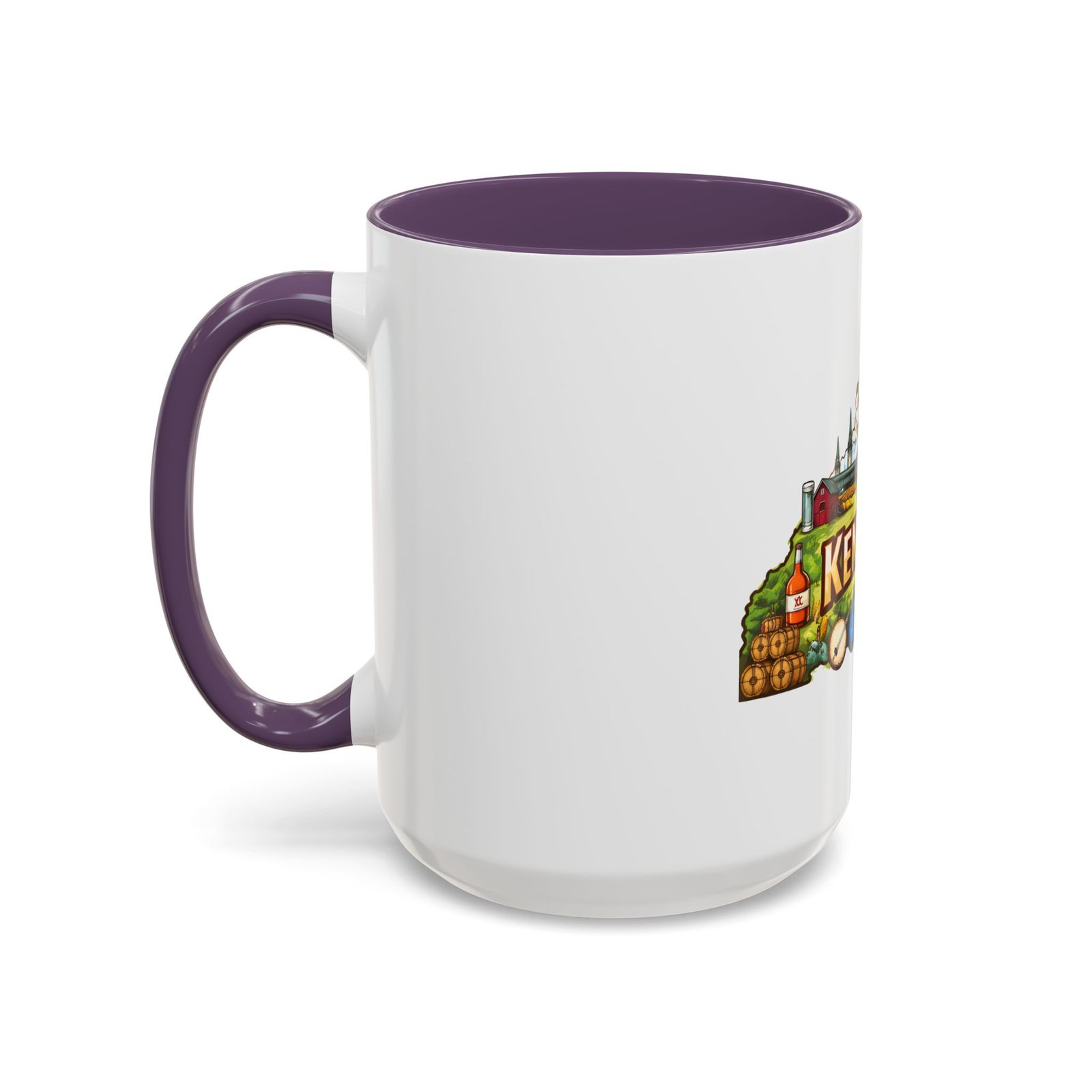 Kentucky State Map Accent Coffee Mug — Scenic Landmark Travel Souvenir (11/15oz) - Image 67