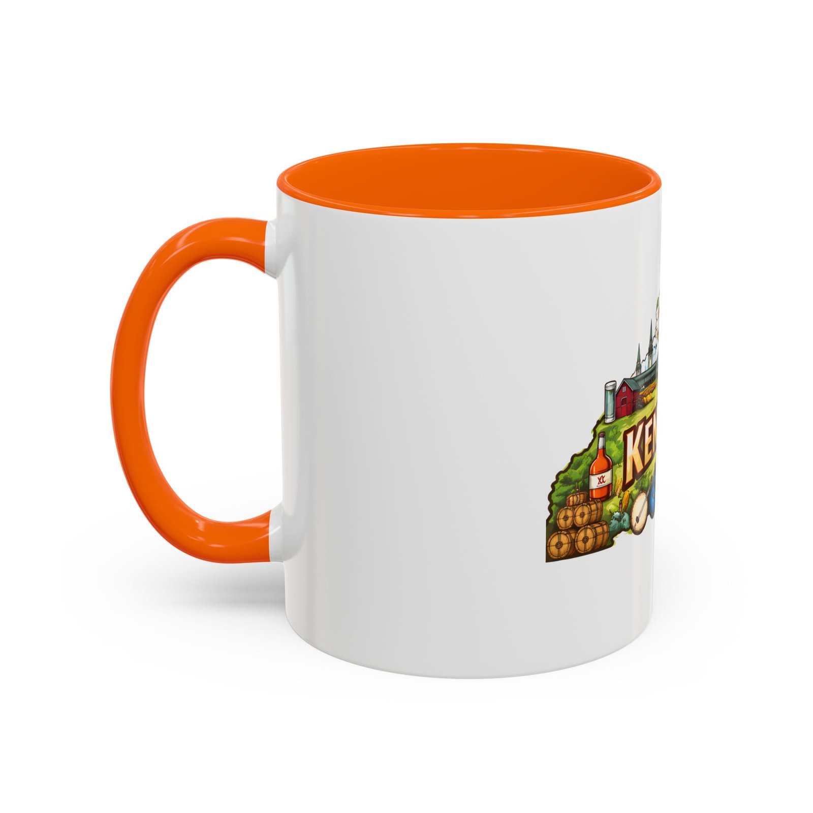 Kentucky State Map Accent Coffee Mug — Scenic Landmark Travel Souvenir (11/15oz) - Image 43
