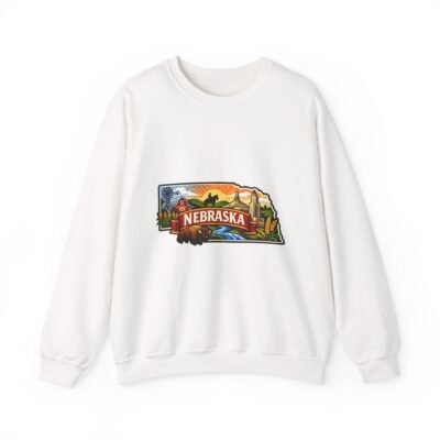 Nebraska Scenic Crewneck Sweatshirt — State Landscape Graphic