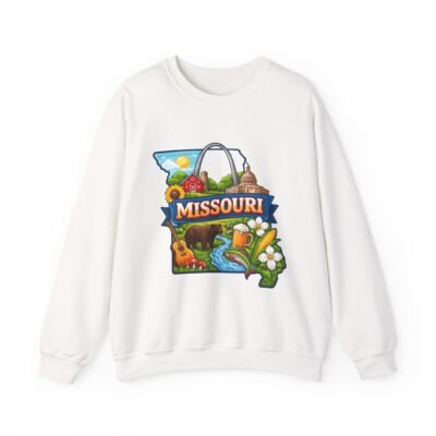 Missouri State Graphic Sweatshirt — Vintage St. Louis Arch Travel Design