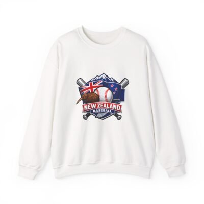 New Zealand Baseball Crewneck Sweatshirt – Kiwi Flag & Ball Graphic