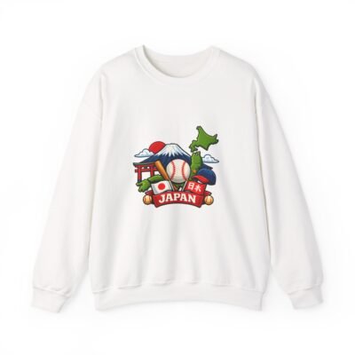 Japan Travel Crewneck Sweatshirt — Mount Fuji, Torii & Sakura Graphic