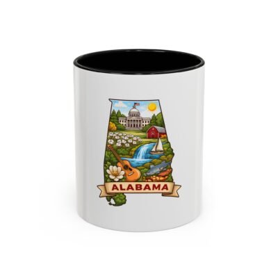 Alabama State Map Coffee Mug — Scenic Landmark Souvenir
