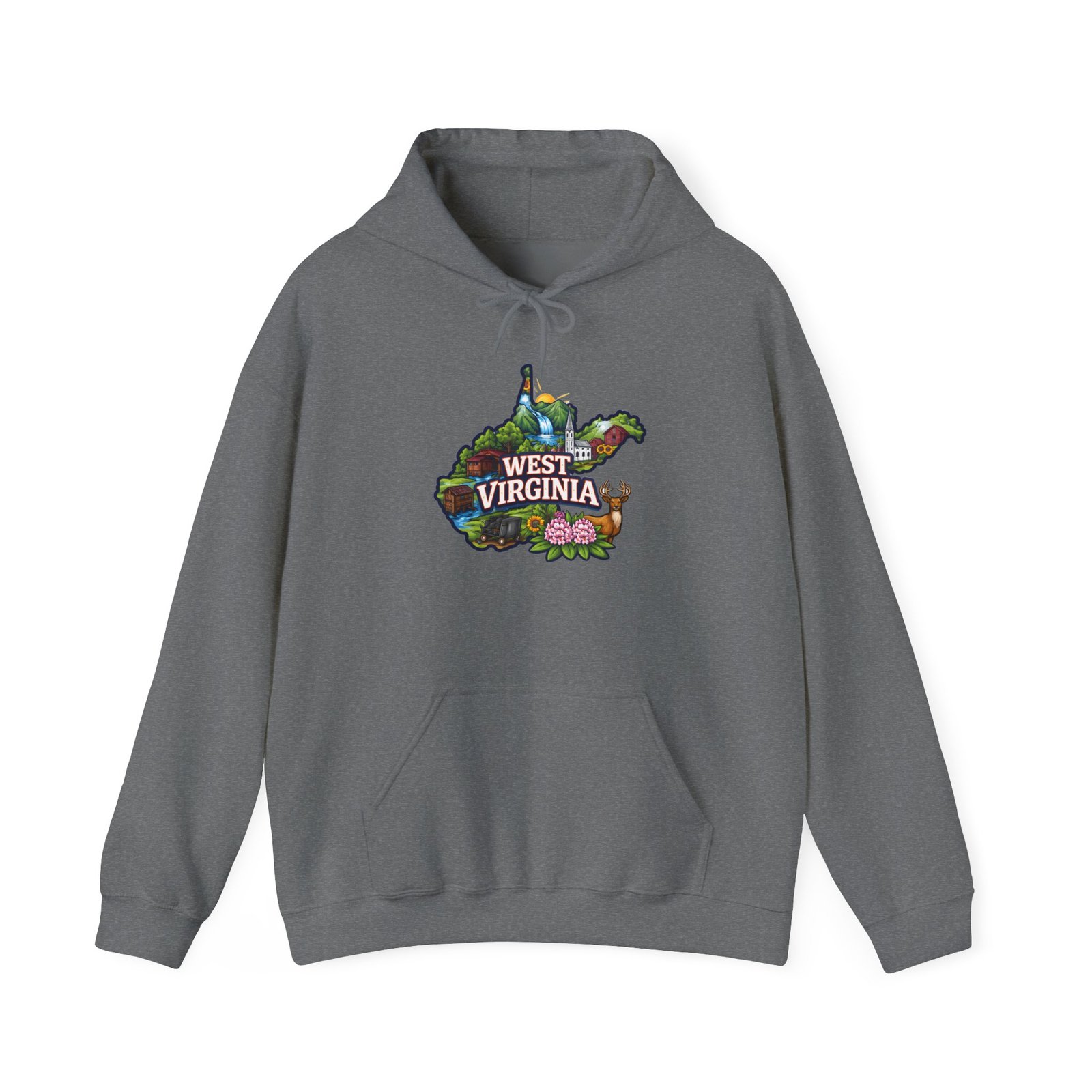 West Virginia Map Floral Hoodie — State Pride Appalachian Nature Sweatshirt - Image 25