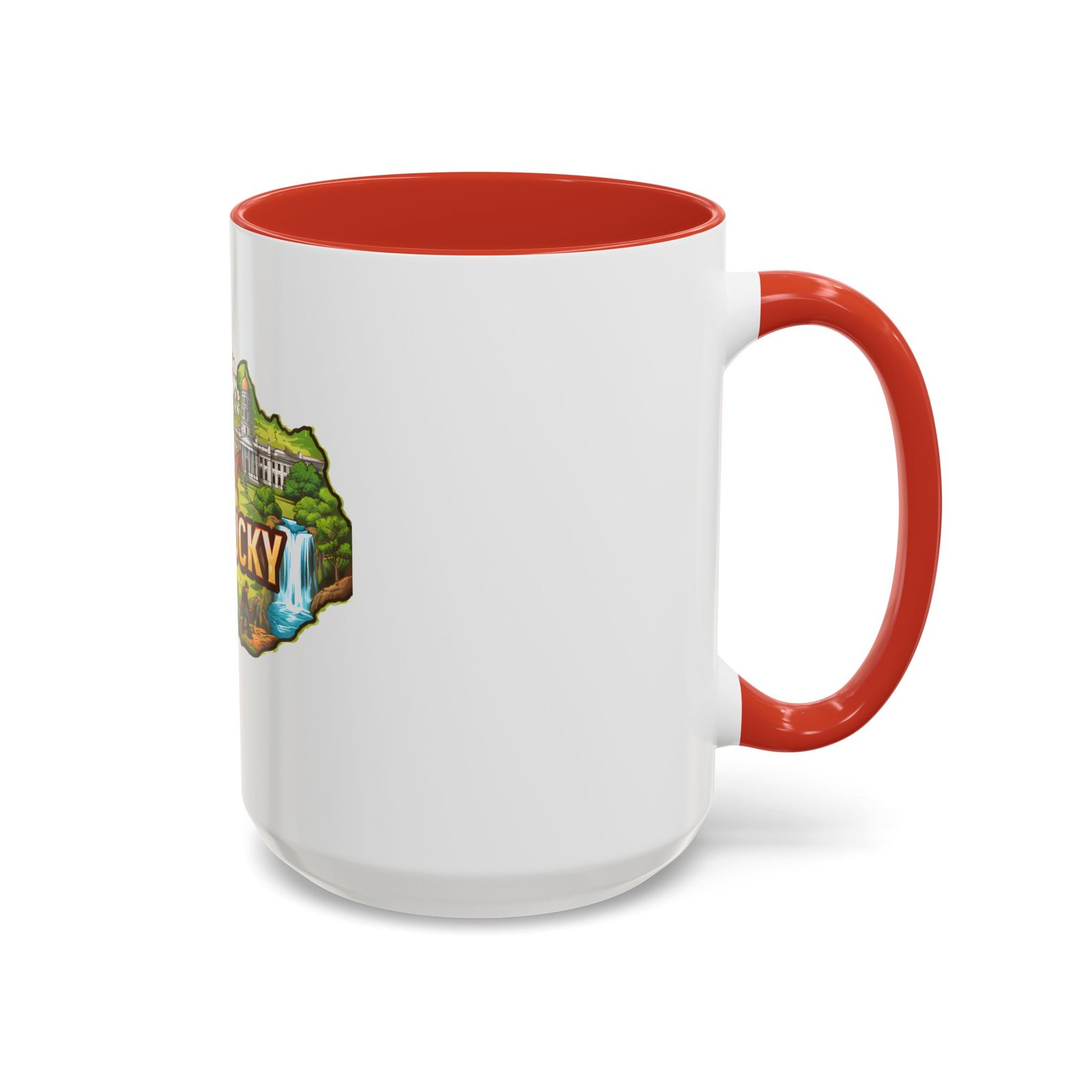 Kentucky State Map Accent Coffee Mug — Scenic Landmark Travel Souvenir (11/15oz) - Image 30