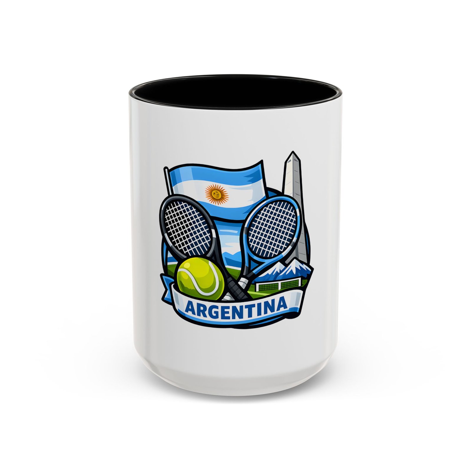 Argentina Tennis Coffee Mug – Argentinian Flag & Rackets Accent Mug (11/15oz) - Image 17