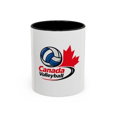 Canada Volleyball Coffee Mug — Canada Maple Leaf Volleyball Accent Mug (11oz/15oz)