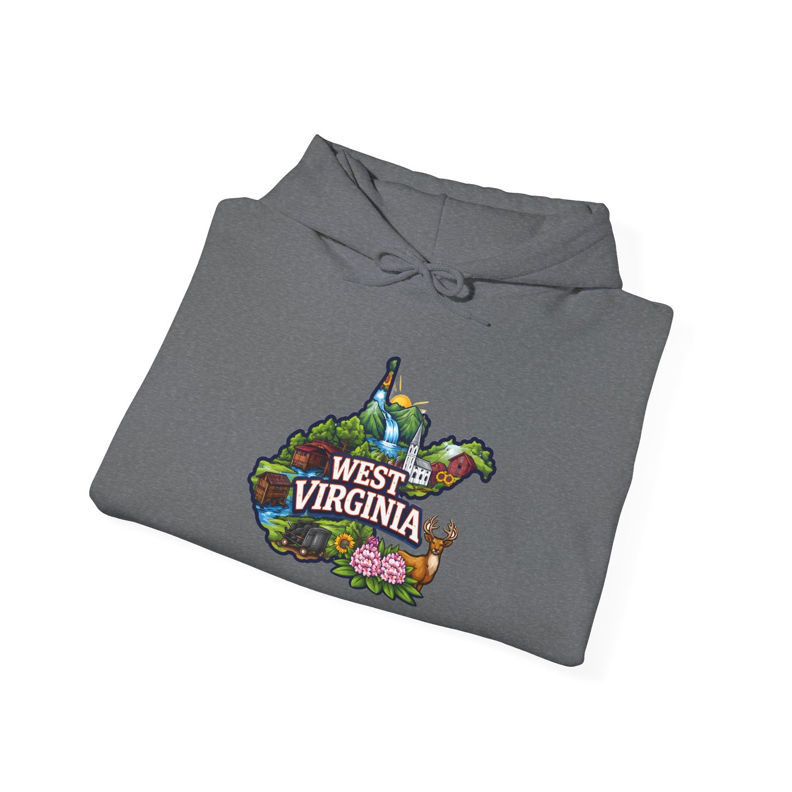 West Virginia Map Floral Hoodie — State Pride Appalachian Nature Sweatshirt - Image 28