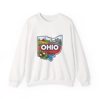 Ohio State Outline Sweatshirt — Scenic Ohio Design with "OHIO" Text