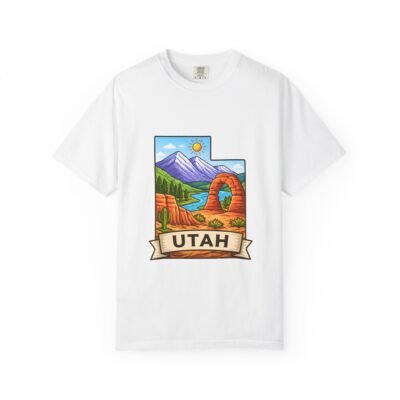 Utah National Parks Graphic T-Shirt — Scenic Mountain & Arch Travel Tee