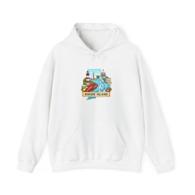 Rhode Island Scenic Hoodie – Coastal Lighthouse, Newport & Ocean Waves Sweatshirt