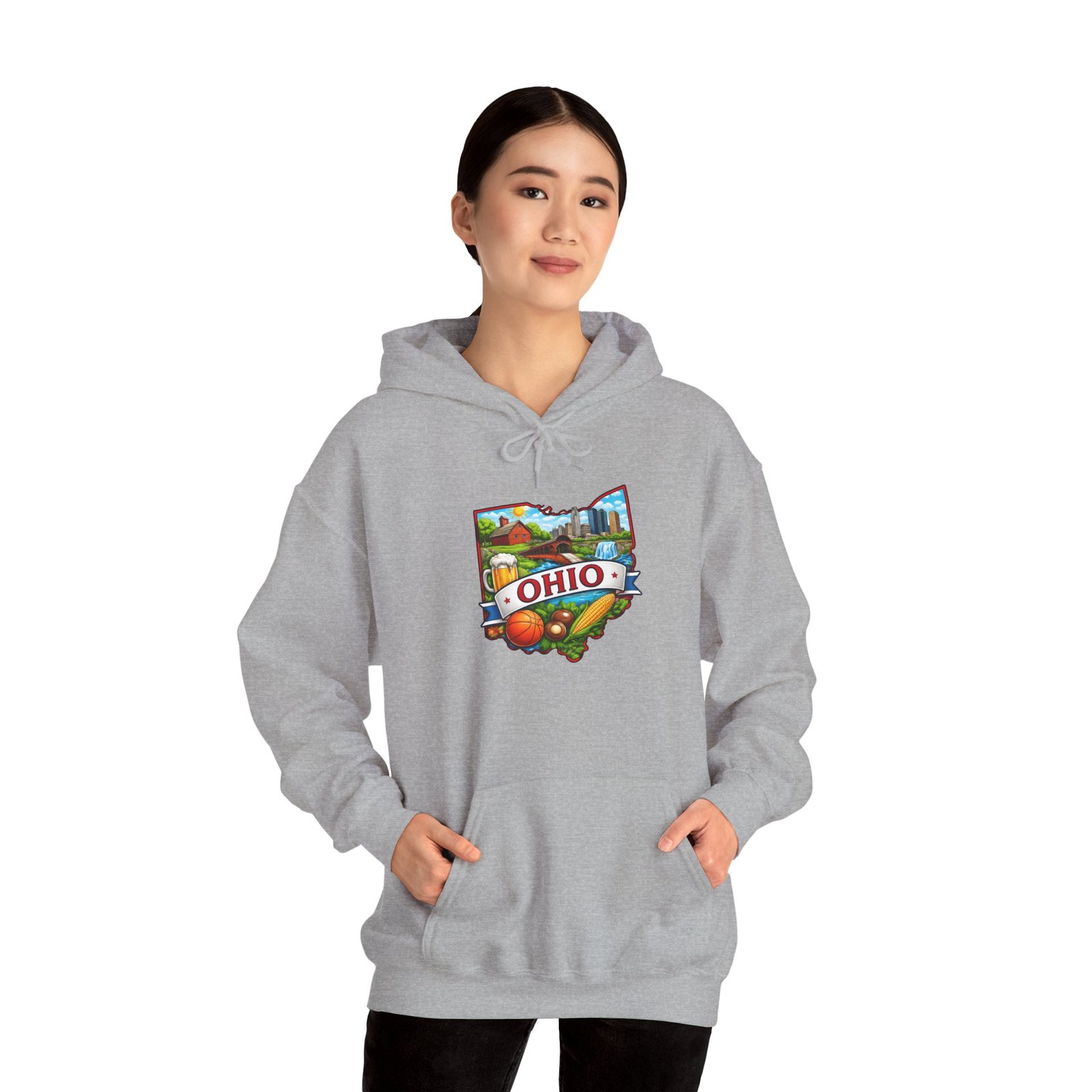 Ohio State Map Hoodie — Colorful Ohio Landmarks & Icons Sweatshirt - Image 25