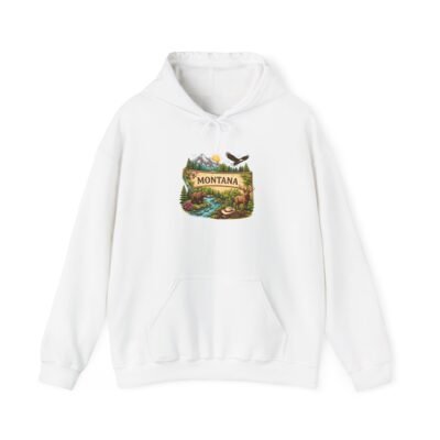 Montana Scenic Hoodie - Vintage Wilderness State Pride Sweatshirt