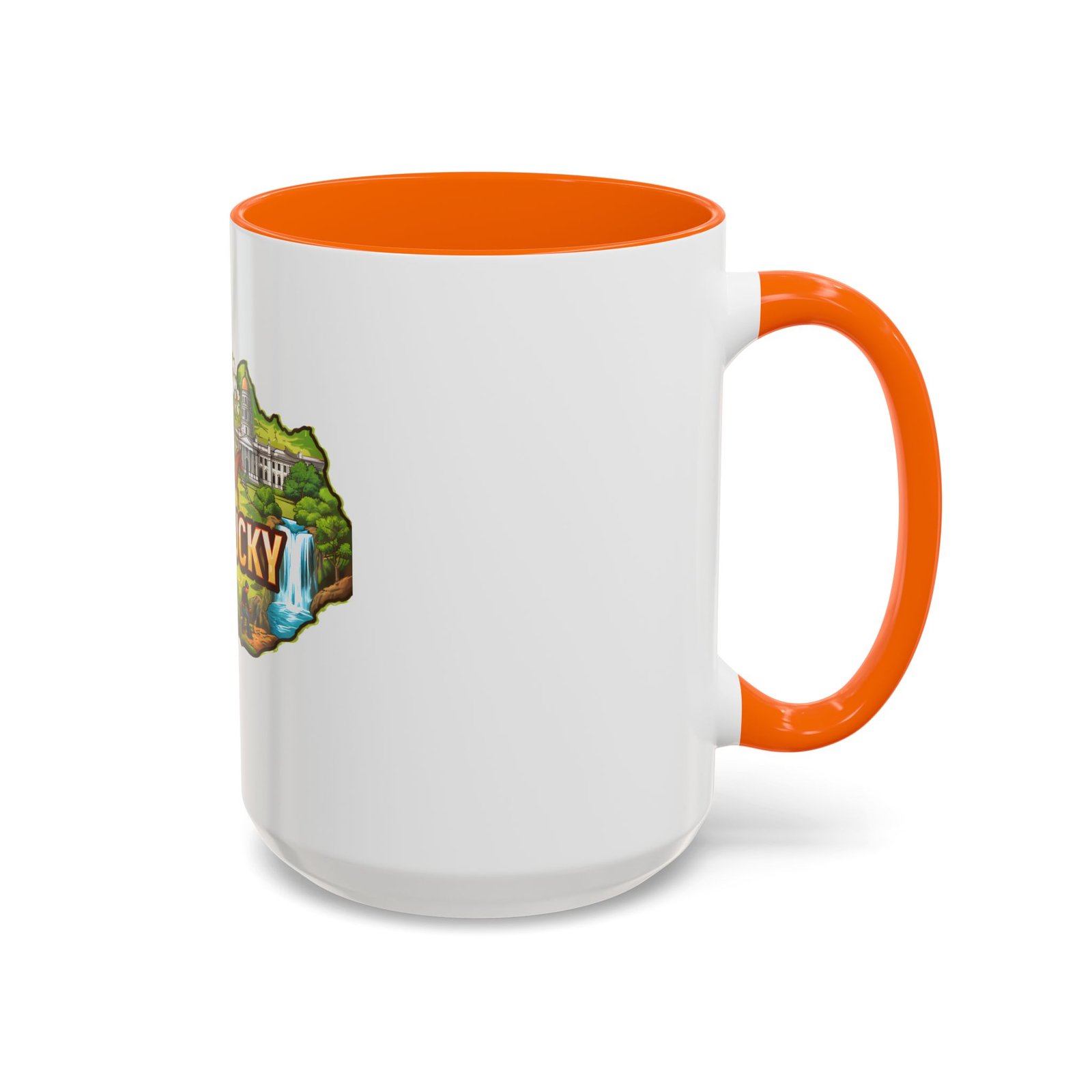 Kentucky State Map Accent Coffee Mug — Scenic Landmark Travel Souvenir (11/15oz) - Image 50