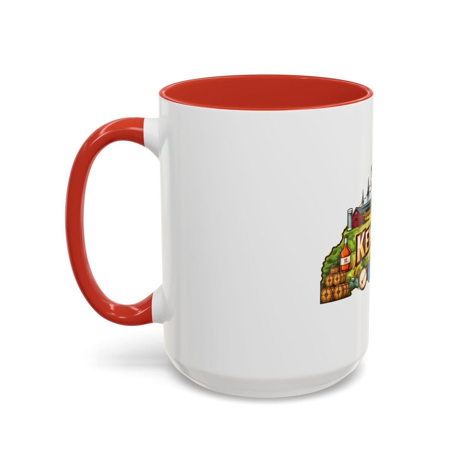 Kentucky State Map Accent Coffee Mug — Scenic Landmark Travel Souvenir (11/15oz) - Image 31