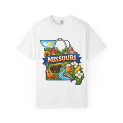 Missouri State Map T-Shirt — Scenic Icons Design