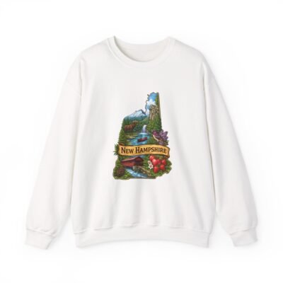 New Hampshire State Crewneck Sweatshirt — Scenic NH Landscape Design