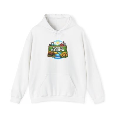 North Dakota Scenic Hoodie — State Pride Landscape Graphic