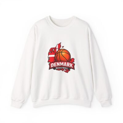 Denmark Basketball Crewneck Sweatshirt — Danish Flag & Basketball Design