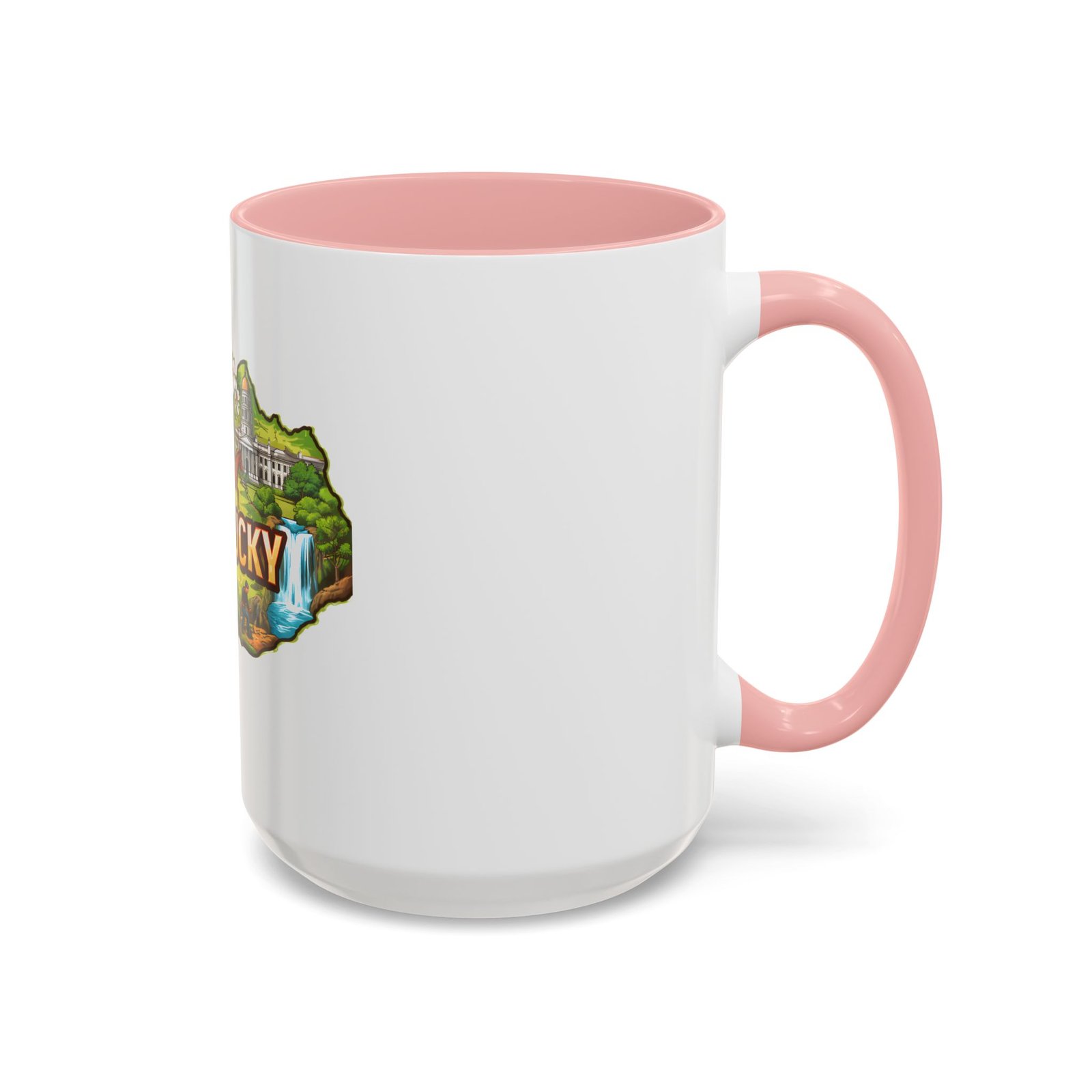 Kentucky State Map Accent Coffee Mug — Scenic Landmark Travel Souvenir (11/15oz) - Image 26